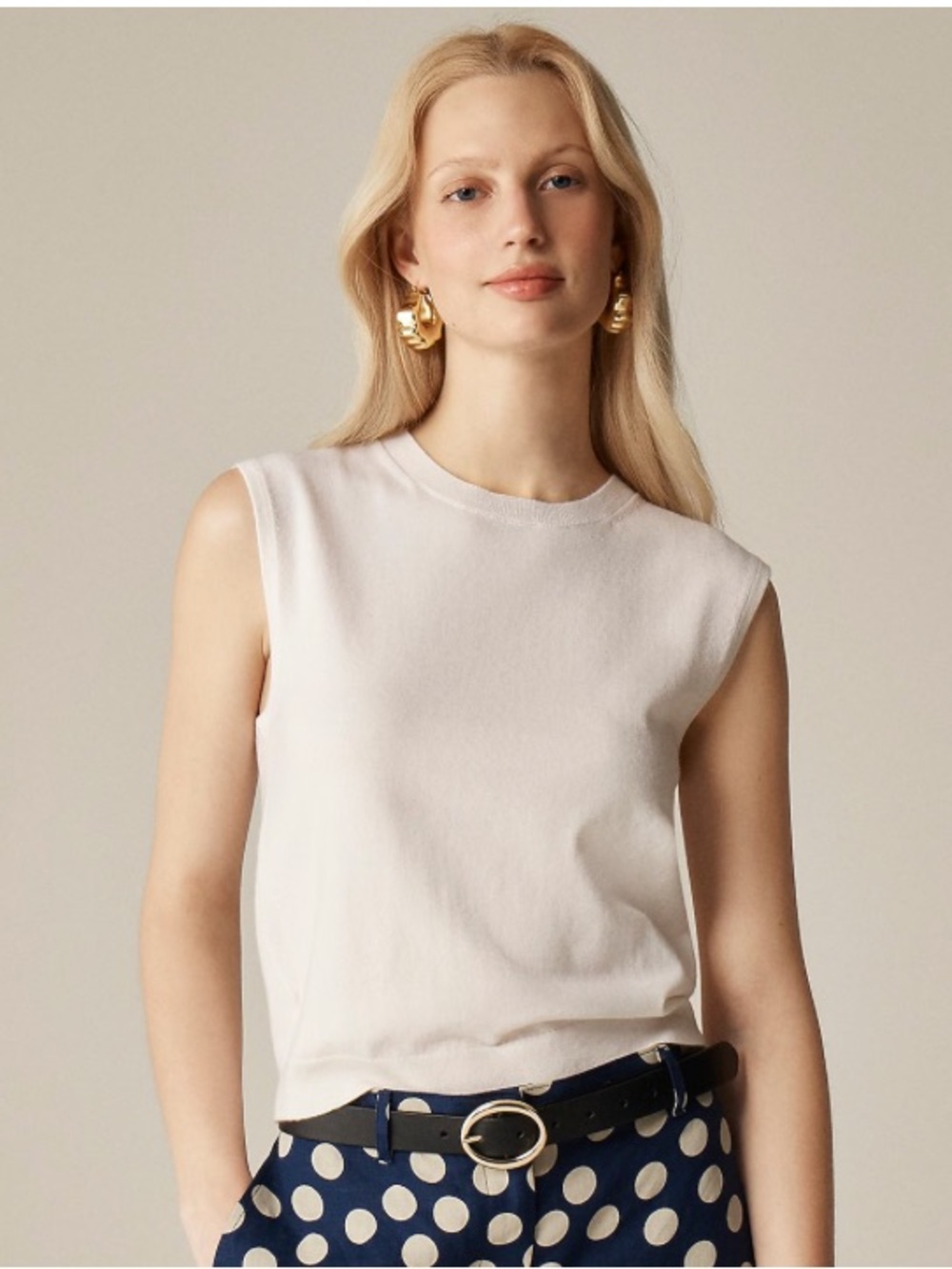 J. Crew Featherweight cashmere-blend cropped sweater shell